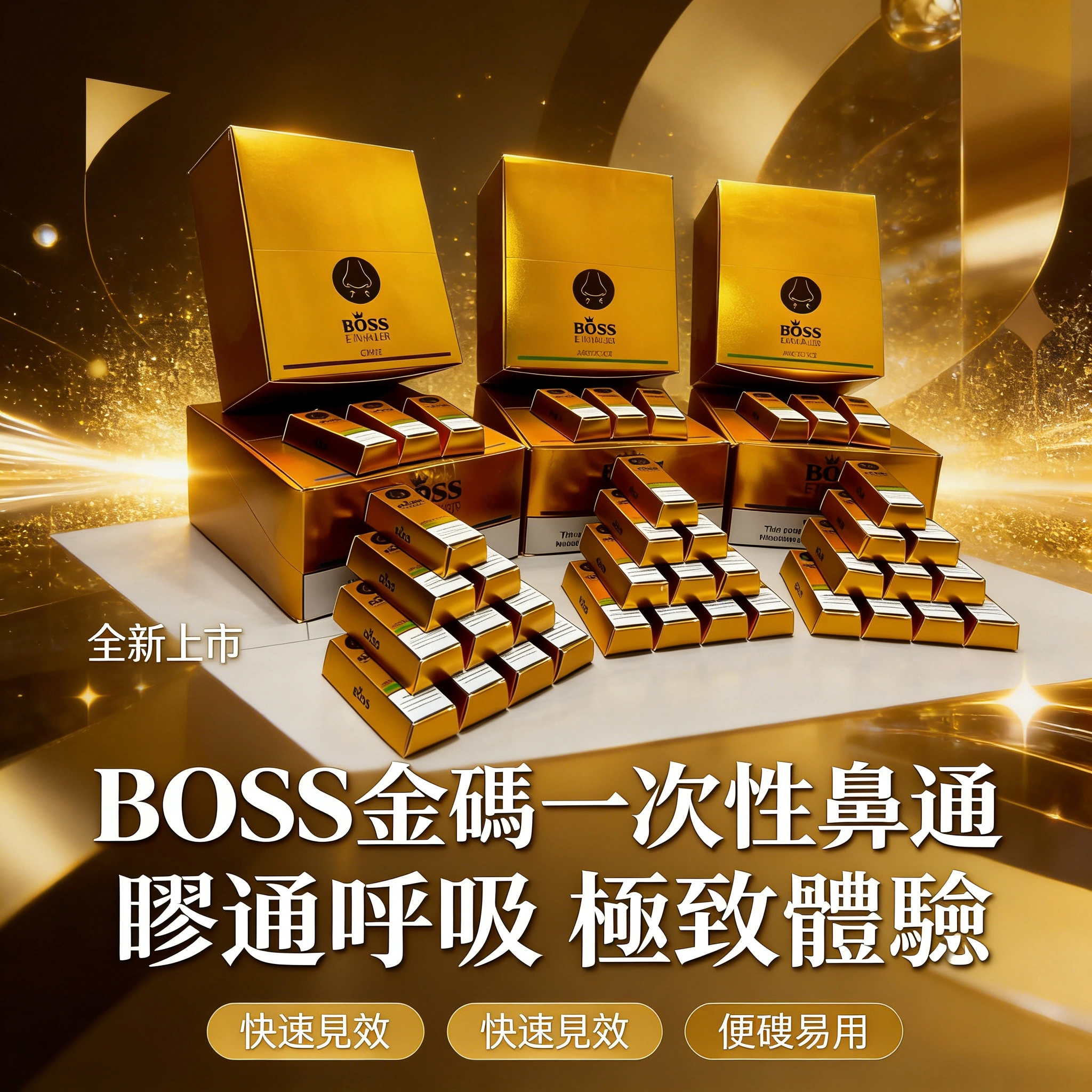 BOSS 金磚一次性鼻通|全新升級曜通呼吸,持久清新的極致體驗 2 BOSS金磚一次性鼻通圖